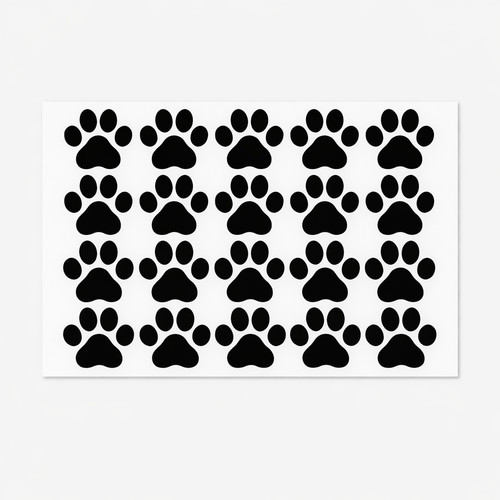 Vinyl paw print - 20, stickers