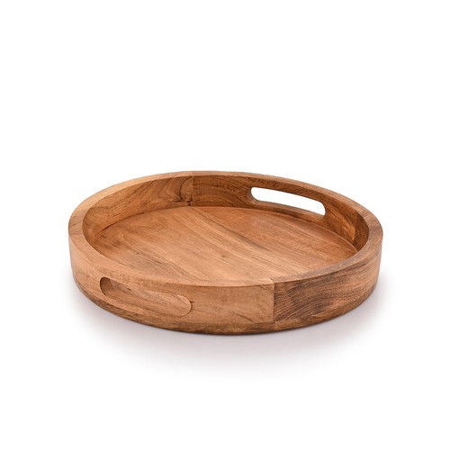 Samhita round serving acacia - serving,