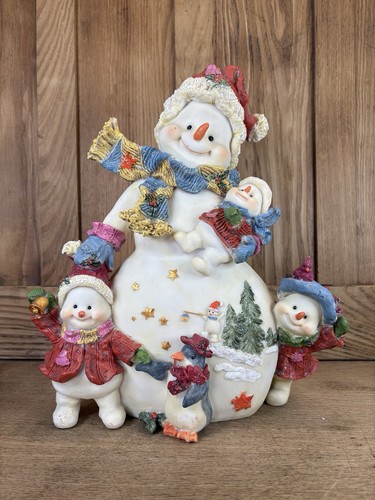 Vintage snowman family large - vintage,