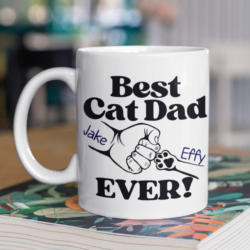 Personalised cat dad - dad,