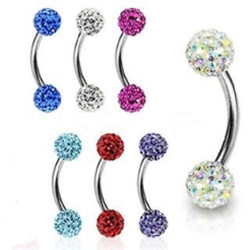 Eyebrow bar curved barbell - eyebrow,