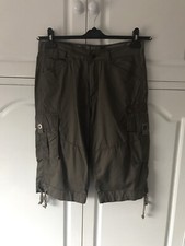 Men’s Voi Jeans Stone Beige Khaki Cargo Shorts Zip Fly W30