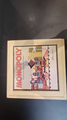 Wooden monopoly board - monopoly,