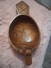 VINTAGE YUGOSLAVIAN WOODEN DUCK BOWL