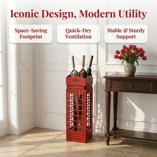 Red telephone booth - booth, iron