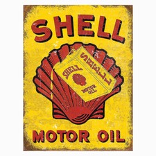 Shell Motor Oil Retro metal
