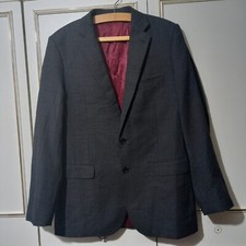 Savoy Taylors Guild by Moss Bros mens long sleeve grey blazer size 40