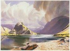 Morning Silver Crummock Water W Heaton Cooper print in 11 x 14 mount SUPERB