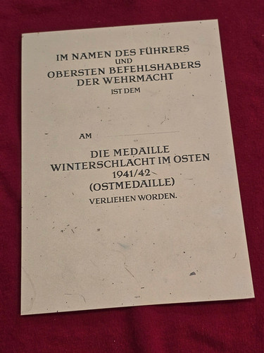 Ww2 wwii german ostmedaille - ww2,