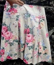 New Without Tag !Cath Kidston Floral Occasion Pleated Arty Skirt size 14