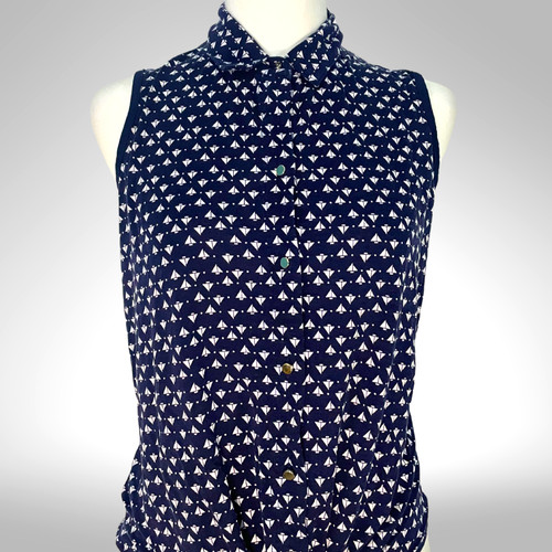 Sailboat print sleeveless - print,