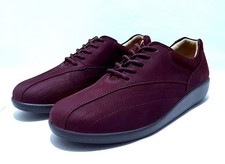 Hotter Tone Shoes Size 7 UK Wide Fit EXF New Purple Nubuck Comfort Flats 