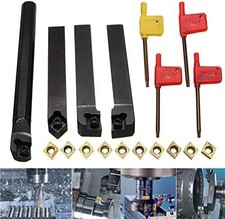 VeYocilk 13 Pcs Indexable Lathe Turning Tools 4PCS 1/2" 12mm Metal Turning Tool