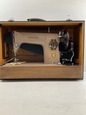Singer 201K Vintage Sewing Machine with Wooden Base and Hand Crank