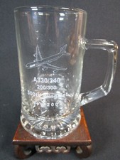 British Aerospace Commemorative Glass Tankard A330 / 340 , 500th Wing Set