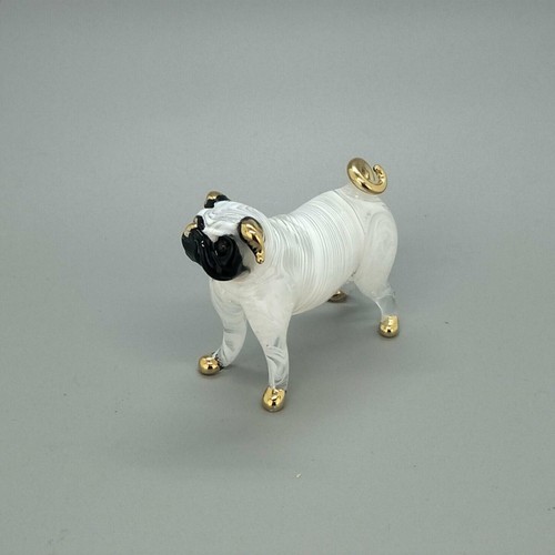 Pug puppies blowing glass - glass, hand