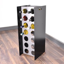 Floor Free Standing Wine Display Cabinet Steel Rack 14 Bottle Holder Storage