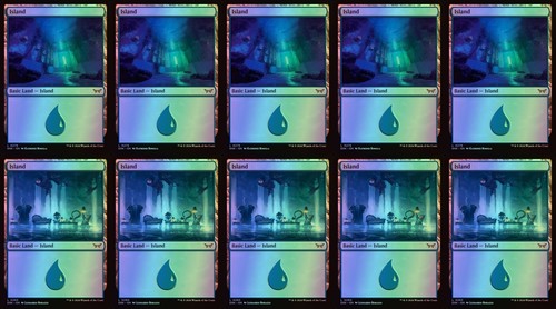 Mtg 10x foil island - island, basic
