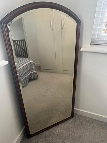 Large arched dark brown wood - large,