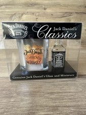 Jack Daniels Classics Glass & Miniature Bottle (No Alcohol) Brand New Boxed
