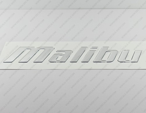 Malibu boat logo chrome - malibu, raised