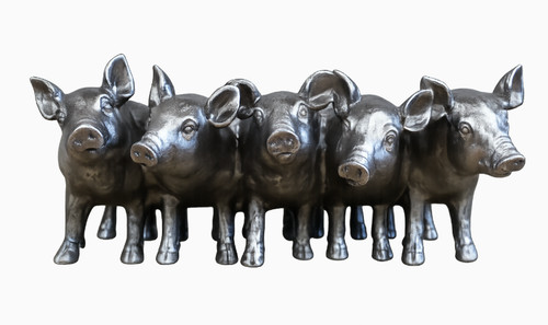 Pig planter resin garden - pig,