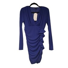 NEW Zara Ruffled Cobalt Blue
