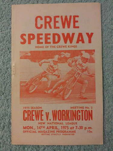 Crewe speedway 1975 original - speedway,