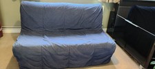 IKEA LYCKSELE 2-Seater Sofa Bed with blue cover. Sleeps 2.