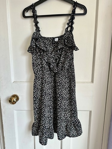 Divided black ditsy - ditsy, floral