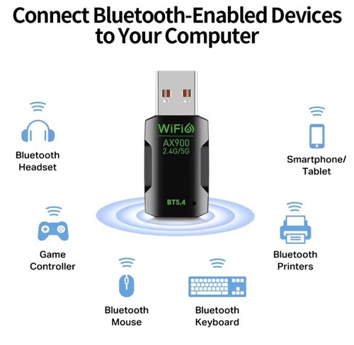 Ax900 usb wifi bluetooth - wifi, 6