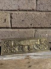 Antique / Vintage Brass Sign