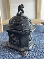 Antique Late 18th Century Georgian Lead Tobacco Box Jar Caddy With Insert