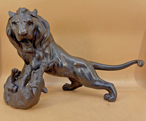 Large japanese meiji bronze - japanese,
