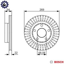 2x BRAKE DISC 0 986 479 A42