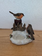 Ceramic Tealight Holder Robins