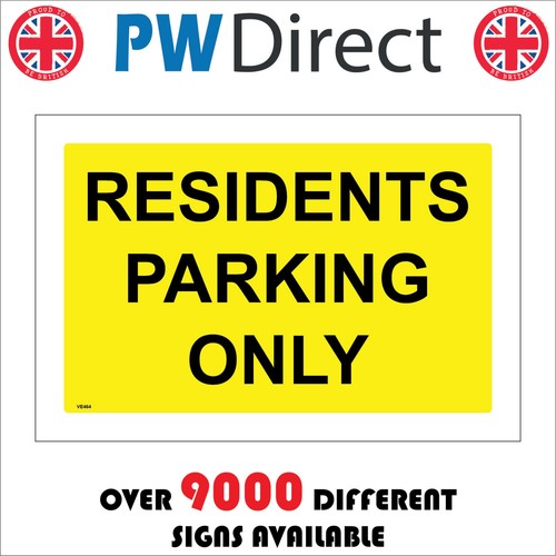 Sign residents parking only - parking,