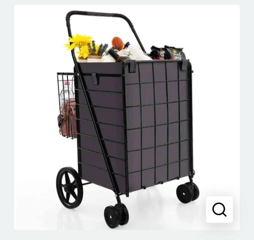 Costway folding shopping cart - folding,