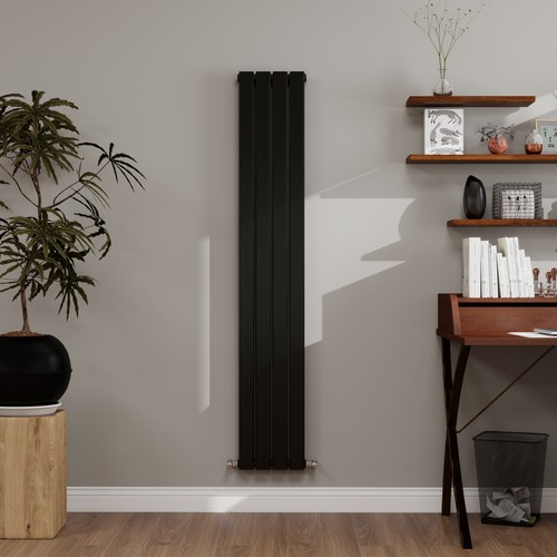 Black radiator flat panel - flat,
