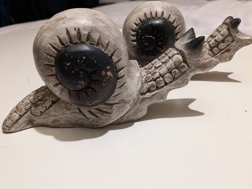 Snails wooden carved 21 - snails,