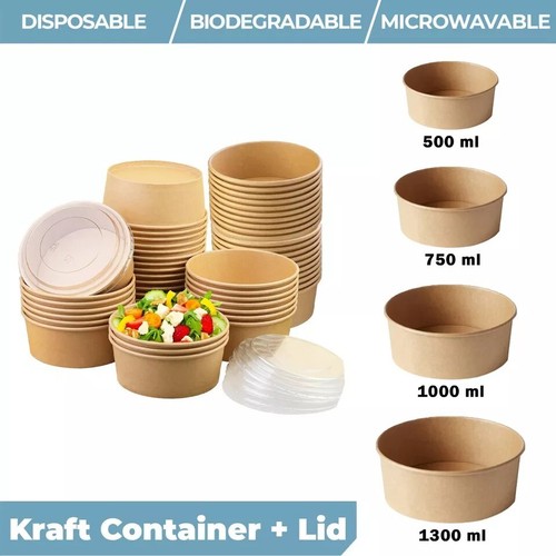 Disposable round kraft - round, paper