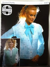 Original Sirdar Gemini/chunky Ladies Waistcoats 28"-40" Knitting Pattern 6421