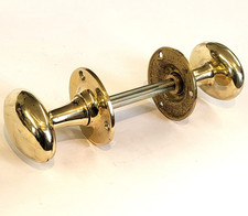 Pair oval solid cast brass