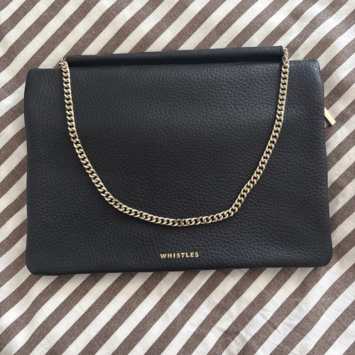 Whistles black leather double - black,