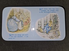 Peter Rabbit Tin Pencil Case Vintage 1996 Brand New with Brand New Items Rare