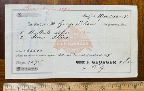 1898 receipt document - , georger