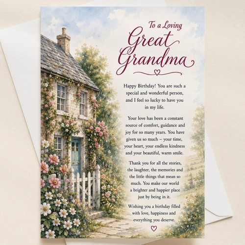 Loving great grandma - to, a