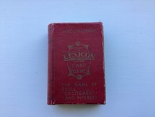 A vintage 1935 Waddington Lexicon card game in boxes with original instructions.