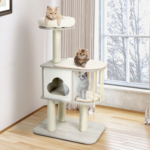 117cm wooden cat tree tower - tree,