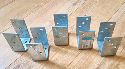 Shaped metal bracket - shaped, post